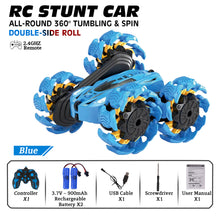 NEW UPGRADED REMOTE CONTROL STUNT CAR - BLUE