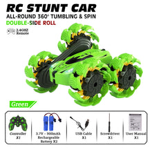 NEW UPGRADED REMOTE CONTROL STUNT CAR - GREEN